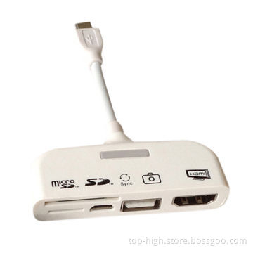 MHL to HDMI card reader 5-in-1 for Samsung/for smartphone